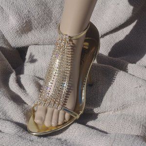 SIZZLE BY COLORIFIC- GOLD SHOES- NEW  SIZE 9
